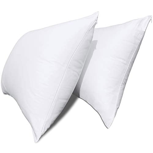 20x36 Stable Pillow Covers with Zipper Hidden for Hotel Quality Precoco King Pillow Cases Set of 2 100% Cotton White Pillowcases King Size with 600 Threads 
